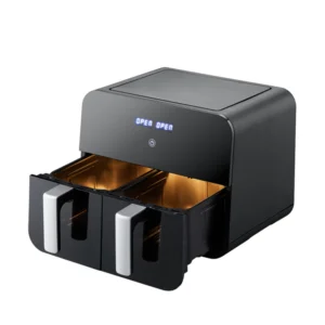Dual-Zone Air Fryer with Transparent Window & Independent Temperature Control – 8L Digital Display Multifunction Oven CV-F910