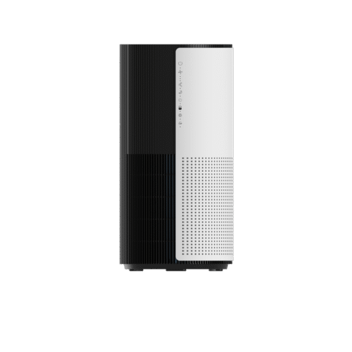 COOVACS CV-PA07 air purifier with ambient air-quality indicator light.
