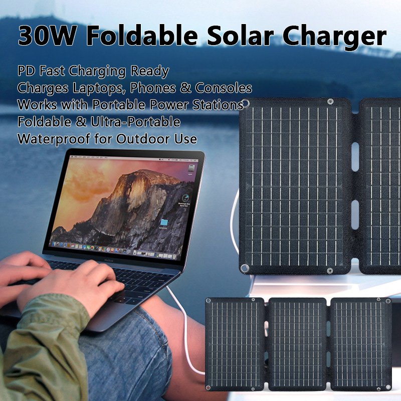 Power anywhere with light foldable solar charger Solar-Powered Freedom