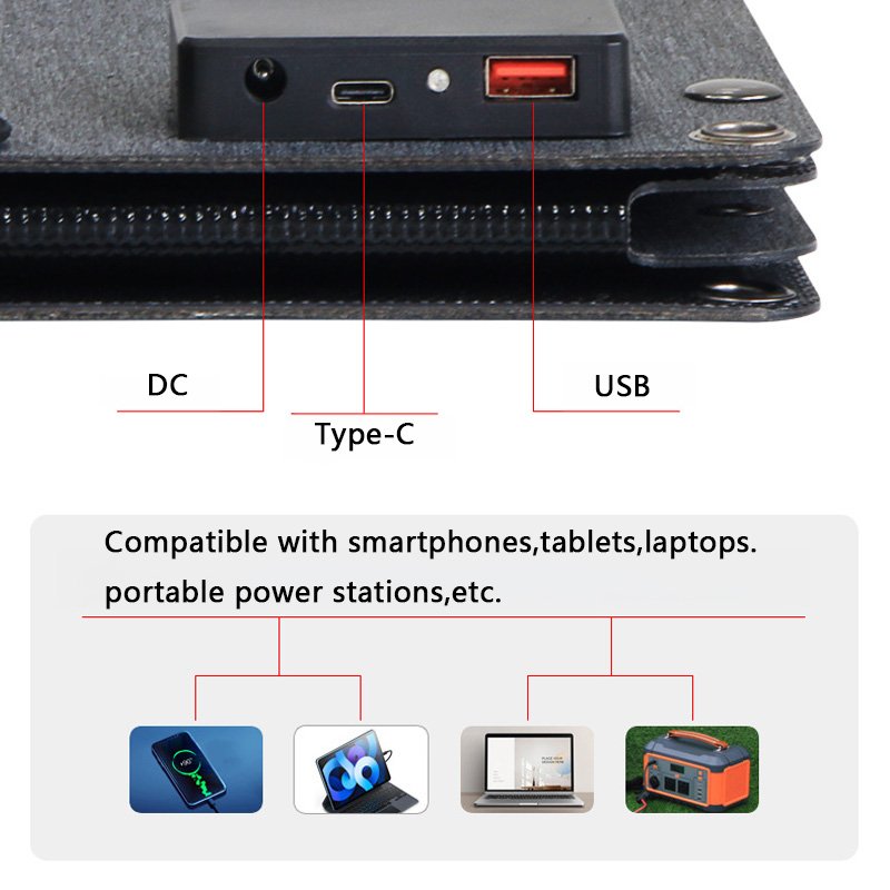 Power anywhere with light foldable solar charger Solar-Powered Freedom